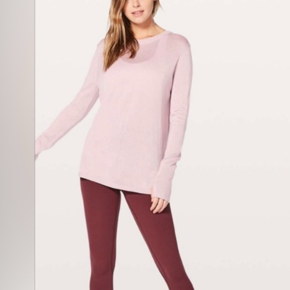 Lululemon Bring it Backbend Light Purple Open Back Sweater - Picture 2 of 9